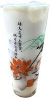 Osmanthus jelly bump into milk tea