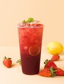 Strawberry Pop lemon fruit tea